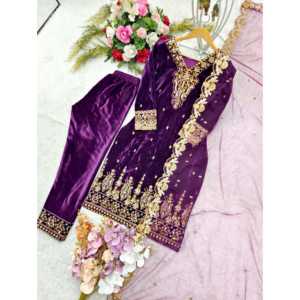 Conjuntos de Diseñador para Mujer, Elegante Ropa de Fiesta, Top y Dupatta con Bordado Intrincado y Lentejuelas - Product Image 2