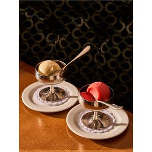 Stainless Steel <b>Ice</b> Cream Bowl <b>Footed</b> Sundae Cup Dessert Goblet Metal <b>Ice</b> Cream Dish for Hotel Restaurant Wedding Party Catering - Product Image 1