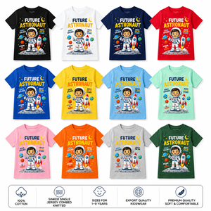 Camiseta de Manga Corta con Cuello Redondo, 100% Algodón Jersey, Estampado de Dibujos Animados con Transferencia Térmica, Estilo Urbano, Transpirable, para Hombre, de Sangita Garments - Product Image 2