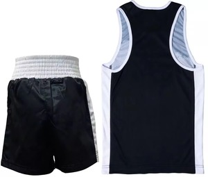 Ensemble de vêtements de sport unisexe respirant pour la boxe, avec logo frontal, design personnalisé par sublimation, dernier style - Product Image 3