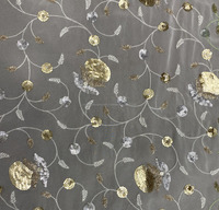Georgette paillettes broderie tissu robe de mariée et ameublement tissu en mousseline de soie avec des techniques tissées pour les sacs