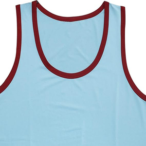 Camiseta sin mangas deportiva para hombre, 100% algodón, cuello redondo, diseño liso, transpirable, ecológica, teñida en color liso, tela personalizada - Product Image 3