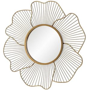 Miroir mural en métal doré fait main, grand miroir décoratif floral en forme de soleil, pour salon, chambre, couloir, décoration intérieure - Product Image 4