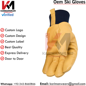 Gants de ski pour hommes et femmes avec compatibilité écran tactile, doublure thermique, coque imperméable, logo personnalisé, commandes en gros, exportateur - Product Image 2