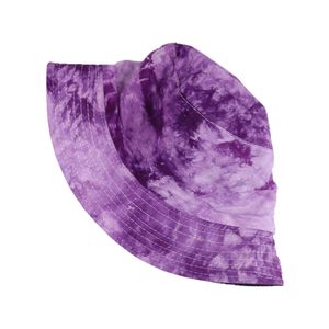 Chapeau Bob Unisexe Violet Tie-Dye, Casquette de Pêcheur Décontractée d'Été, Chapeau de Soleil à Bord Contrastant pour Adulte, Idéal pour l'Extérieur Printemps-Été - Product Image 3