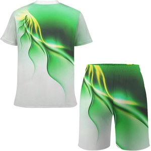 Hot Sale New Arrival Men Summer Casual Short Sleeve T Shirts & Shorts <b>Twin</b> <b>Set</b> 100% Cotton Breathable Customized Color OEM - Product Image 5