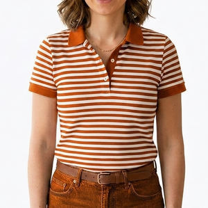 Camiseta Polo de Alta Calidad para Mujer, Estilo Moderno, para Uso en Exteriores, de Algodón, con Logotipo Personalizado - Product Image 1