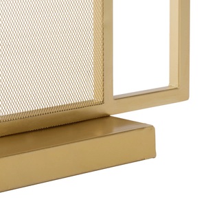 Paravent de cheminée autoportant en métal géométrique à cadre imbriqué, grille de protection résistante à la chaleur et aux étincelles, bouclier de foyer moderne - Product Image 5
