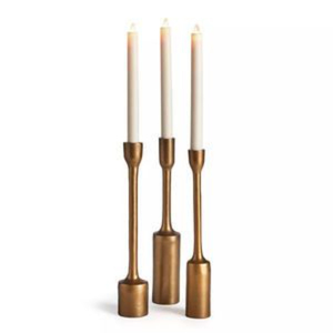 Ensemble de 3 bougeoirs en acier noir pour décoration intérieure, design métallique durable, bougeoirs à cône faits à la main, en promotion - Product Image 5