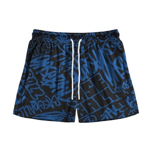 กางเกงขาสั้นเอวสูงผ้าตาข่ายสำหรับผู้ชาย แบบสั่งทำพิเศษ ขนาด 5-7 นิ้ว แห้งเร็ว ระบายอากาศได้ดี ผลิตจากโพลีเอสเตอร์/คอตตอน เหมาะสำหรับใส่ลำลอง ออกกำลังกาย เล่นเบสบอล และฟิตเนส - Product Image 1