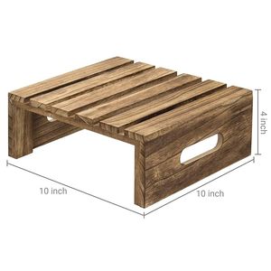 Soporte Rústico de Madera Quemada Marrón para Tartas, Exhibidor de Postres de Madera, Soporte Elevador para Cupcakes, Decoración para Fiestas - Product Image 3