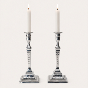 Luxury <b>Silver</b> Plated Taper Candle Holder Set Elegant Metal <b>Candlestick</b> Stand for Wedding Centerpieces Festive Table Decor - Product Image 6