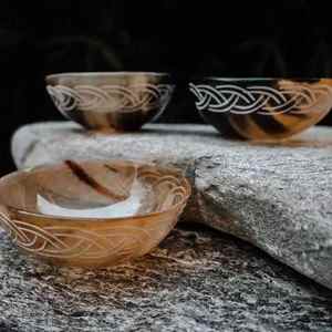 Tazón Pequeño Hecho a Mano con Acabado de Cuerno de Buey Natural, Desechable, para Servir Alimentos en Fiestas, Buffalo AL MALIK CRAFT - Product Image 3