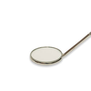 Espejo dental de acero con mango, color personalizado y logo, a precio económico, en venta. - Product Image 4