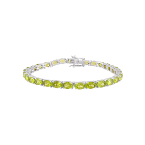 Pulsera de Peridoto en Plata de Ley 92.5 KLSB-20398 - Product Image 1