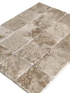 แผ่นรองแก้วกาแฟลายหินอ่อนสีเบจ ขนาด 4x4 นิ้ว ชุด 4 ชิ้น ทำจากหินธรรมชาติขัดเงา - Product Image 3