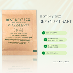 BEST DRY ECO 33g Arcilla Desecante Seca Bentonita - No Tóxica 100% Biodegradable Anti-Moho Hecha en BD para Todas las Industrias - Product Image 3