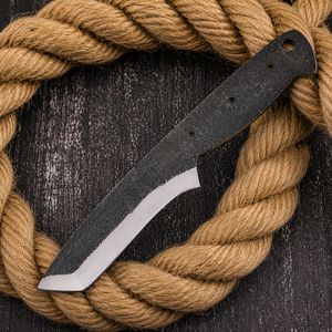 UA Supplies - Hoja de Cuchillo de Acero al Carbono de Grado Industrial, Grosor de 0.5 mm, Longitud Total de 8 Pulgadas, Punta Caída, Cuchillos de Camping, OEM, MOQ Bajo - Product Image 1