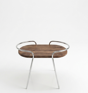 Oval Wooden <b>Coffee</b> <b>Table</b> With Metal <b>Legs</b> Modern Minimalist Design Living Room Furniture - Product Image 1