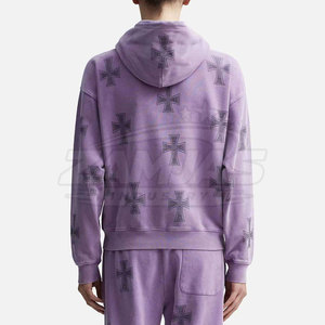 Ensemble de survêtement pour hommes avec strass, tailles adultes, léger, respirant, en coton, fabriqué au Pakistan. - Product Image 3