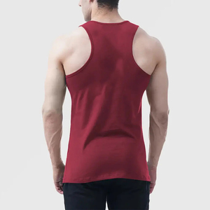 Camiseta sin Mangas de Punto con Cuello Redondo, Color Rojo Sólido, Estilo Casual para Hombre, Harry Johnson Production - Product Image 2