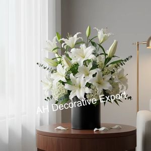 Ensemble de vases cylindriques en métal moderne avec paillettes, finition mate, couleur personnalisée, vases à fleurs de table hauts, décoration pour la maison et les mariages - Product Image 3