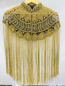 Veste à franges lourdes et perlées pour femme, haut de gamme brodé, idéal pour cocktails et spectacles, tenue de soirée de créateur, vente en gros - Product Image 3