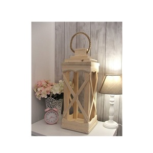 Rustic Wooden Candle Lantern for Home Ambiance Wedding Decoration <b>Fireplace</b> <b>Mantel</b> Shelf and Patio Entertaining - Product Image 6