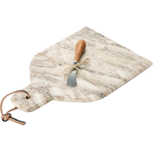 Tabla de Cortar de Mármol Ecológica, Apta para Lavavajillas, Rectangular, con Cuchillo para Queso - Product Image 1