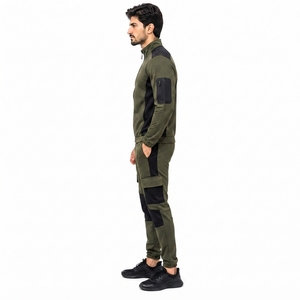 Survêtement de sport décontracté pour homme, tissu doux, veste à fermeture éclair intégrale, pantalon à taille élastique, construction respirante, confortable au quotidien - Product Image 3