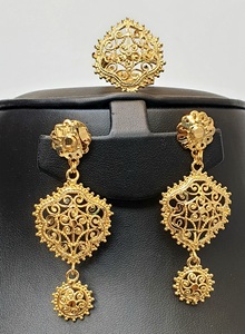 Colección Exclusiva de Dubái, Conjuntos de Joyería de Moda Clásica de Latón Chapado en Oro de 24 Quilates para Compromiso, Aniversario y Boda - Product Image 2