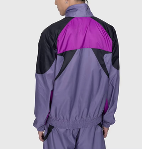 Survêtement unisexe à blocs de couleur, design 2-en-1, manches longues, fermeture éclair, léger, coupe classique, 100 % polyester, style sportif automne - Product Image 5