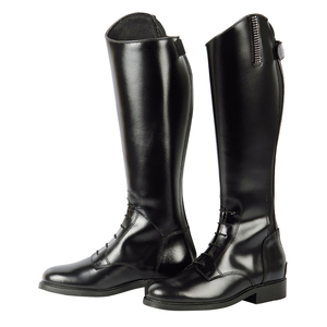 Bottes d'équitation longues à fermeture éclair pour homme, bottes de polo en cuir marron à lacets, bottes hautes jusqu'au genou pour l'équitation - Product Image 6