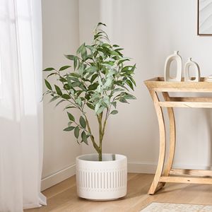 47.2 Inch <b>Artificial</b> Eucalyptus Bonsai Leaves Product Category <b>Artificial</b> <b>Trees</b> - Product Image 1