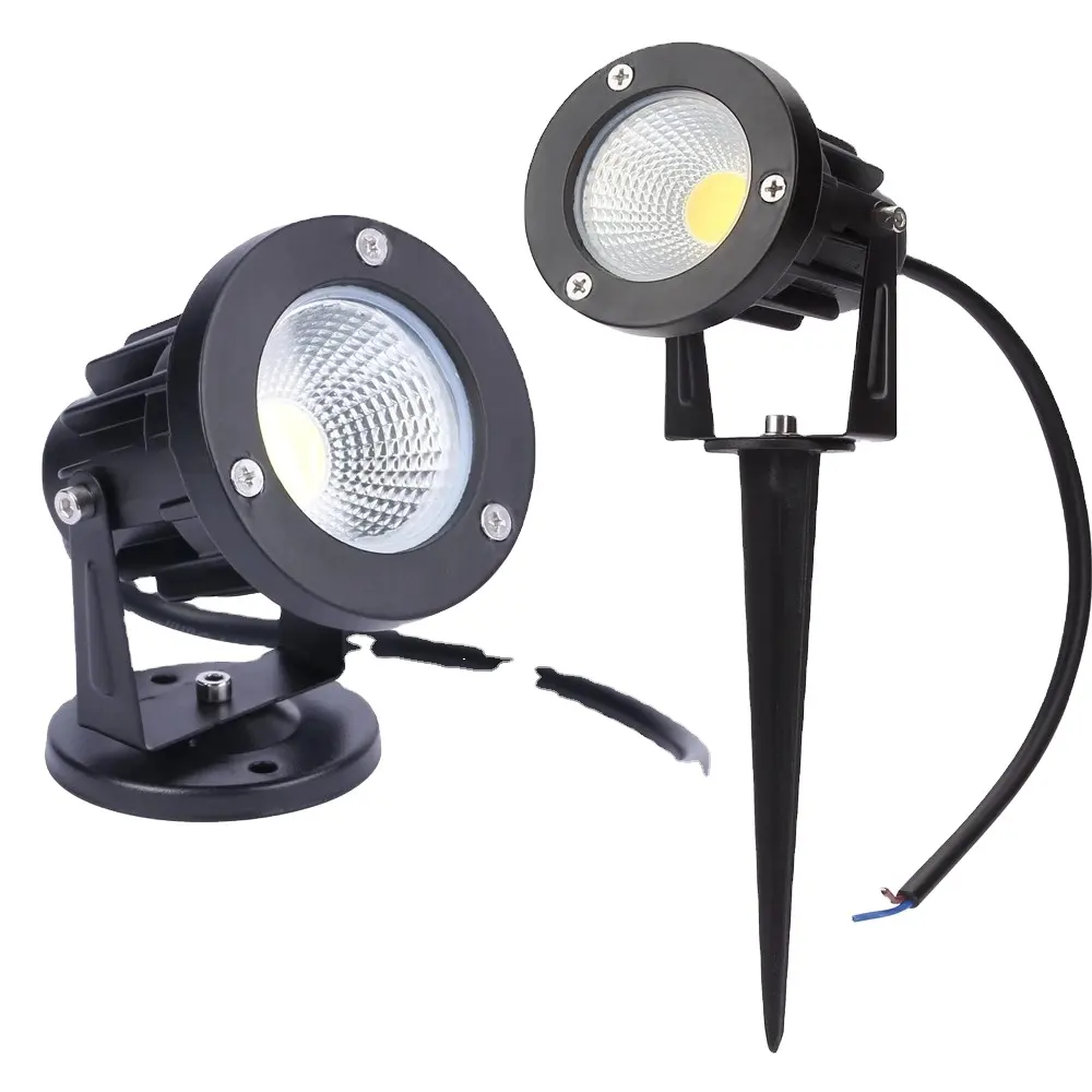 Faretto da giardino per esterni all'ingrosso faretto a LED 3W 5W 7W 10W lampadina impermeabile 220V 110V 12V dimmerabile Base piatta IP65 faretto da percorso