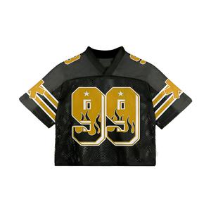 Maillot de sport personnalisé en mesh à manches courtes, respirant, pour l'entraînement athlétique, avec numéro graphique, vente en gros OEM, logo personnalisé - Product Image 1