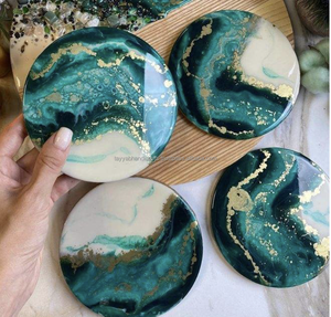 Respetuoso con el medio ambiente con resina hecha a mano y posavasos de madera epoxi Uso de posavasos clásico de alta comercialización para el hogar Hotel y restaurante - Product Image 6