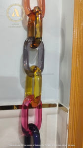 Cadena acrílica moderna personalizada, acentos de pared hechos a mano, resina ornamental moderna, colgante para decoración del hogar, listo para Festival Diwali - Product Image 3