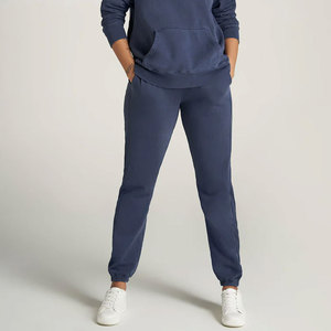 Pantalon droit décontracté pour femme, tissu doux, coupe classique, hiver, devant plat, respirant, écologique, 100% coton, pantalon pour femme - Product Image 3