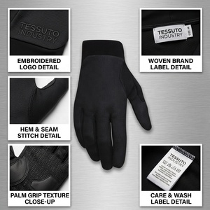 Gants de course tout-terrain TESSUTO personnalisés à doigts complets, en nylon, avec sangle de poignet réglable, protection de la paume, pour moto, motocross, cyclisme, unisexe - Product Image 4