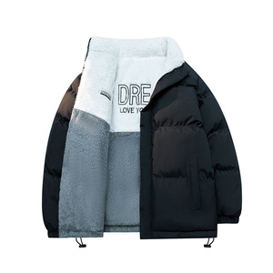 Breathable Windproof Hooded Puffer Jacket <b>for</b> <b>Men</b> Women Stand Collar Reversible Design Plus Size Autumn <b>Coat</b> Letter <b>Long</b> Front - Product Image 4