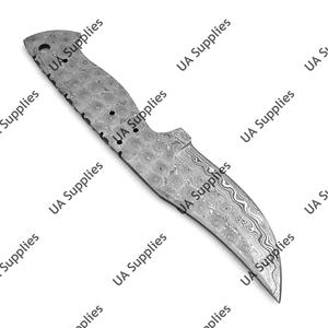 Cuchillo de Caza de Hoja Fija de Acero Damasco de Espiga Completa de Calidad Premium, Lápida en Blanco para Fabricación de Cuchillos, Suministro OEM Personalizado DIY Hecho a Mano - Product Image 4