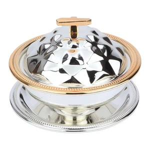 Casserole ronde en acier inoxydable avec couvercle, design moderne et luxueux, finition polie, récipient en métal durable - Product Image 6