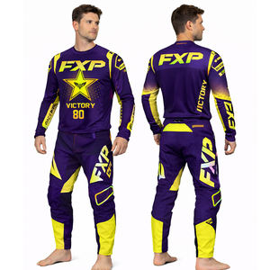 Ensemble maillot et pantalon de motocross personnalisés par sublimation pour hommes, équipement de course MX tout-terrain, vêtements de moto enduro OEM - Product Image 1