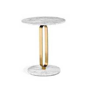 Modern Gold Aluminum <b>Side</b> <b>Table</b> <b>Round</b> Metal Accent <b>Table</b> with Minimalist Tripod Legs for Small Space Living Room Office - Product Image 6