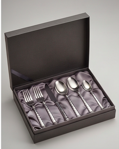 Ensemble de couverts en argent de qualité supérieure avec design martelé pour hôtels, restaurants, services de traiteur et service de table - Product Image 6
