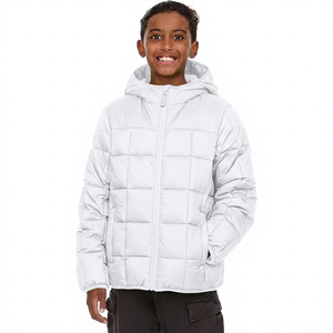 Chaqueta Acolchada con Capucha Unisex, Color Sólido, Resistente al Viento, Relleno Grueso de Poliéster, Cierre de Cremallera, Corte Regular, Informal, para Invierno - Product Image 3