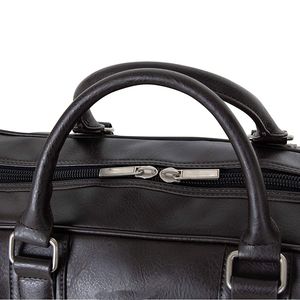 Bolsa de Viaje de Cuero Marrón Oscuro de Primera Calidad para Gimnasio y Negocios, Amplia, con Correa para el Hombro Incluida - Product Image 5