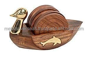 ที่รองแก้วไม้รูปเป็ดดีไซน์โบราณ ที่รองแก้วไม้ตกแต่งสำหรับโต๊ะอาหารที่บ้านและของตกแต่งห้องครัว - Product Image 6