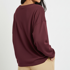 T-shirt col rond en jersey 100 % coton sur mesure OEM/ODM pour femme, grande taille, qualité supérieure, respirant, style streetwear - Product Image 3